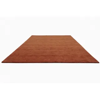 Wollteppich MORGENLAND "GABBEH FEIN UNI" Teppiche Gr. B/L: 250 cm x 350 cm, 18 mm, 1 St., braun (camelfarben) Schurwollteppiche reine Schurwolle, uni, Wohnzimmer