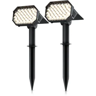Brandson Solarleuchte schwarz IP65 80 Lumen 2er Set