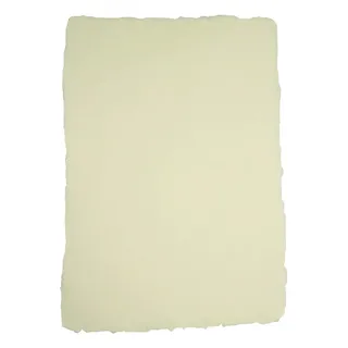 Netuno 5x Büttenpapier Ecru DIN A4 20,5x29 cm handgeschöpftes Papier | 180-210g edles cremefarbenes handgemachtes Papier für Hochzeit, Taufe, Kommunion & Konfirmation