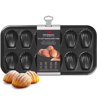 Tala Performance Madeleineform Für 12 Madeleines, Carbonstahl Mit Eclipse Antihaftbeschichtung, Ofenfest Bis 240 C, 39,4 x 19,6 cm, Spülmaschinengeeignet