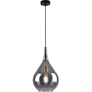 NÄVE Gota 1-flg. 25 cm oval schwarz Glas Metall
