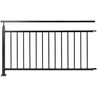 DOLLE Geländerset Acadia 150 cm Aluminium/ Edelstahl/ Stahl schwarz