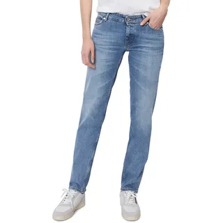 Straight-Jeans MARC O'POLO "aus Organic Cotton-Stretch" Gr. 27 34, Länge 34, blau (mittelblau) Damen Jeans Gerade