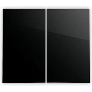 ALLboards Herdabdeckplatte Schneidebrett Glas 2-tlg. 52 x 30 cm Schwarz/Mehrfarbig