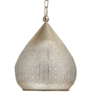 EGLO Pendelleuchte Melilla, 1 flammige Hängelampe Vintage, Orientalisch, Marokkanisch, Hängeleuchte aus Stahl in Gold, Esstischlampe, Wohnzimmerlampe hängend mit E27 Fassung, Ø 33 cm