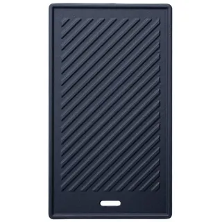 TAINO Grillplatte (1-St), Wendeplatte, Gusseisen, 42 x 24 cm, 2-seitig verwendebar schwarz