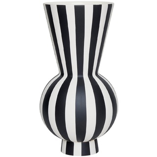 OYOY - Toppu Vase, Ø 14,5 x H 28 cm, weiß / schwarz