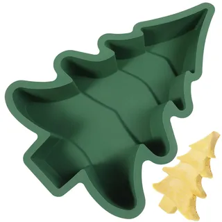 Operitacx Christbaumkuchen Weihnachtsbaum Kuchenform Silikon Weihnachten Silikon Backformen 3D Kuchenformen zum Backen Antihaft Backbleche - Grün 3D Kuchen formen