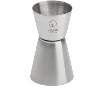 Leopold Vienna Cocktail Messbecher mit Skala 20/40 ml, Jigger Edelstahl | Messbecher Cocktail Spülmaschinenfest, Barmaß fürs Cocktailmixen, Ø 4,3 x 8,0 cm