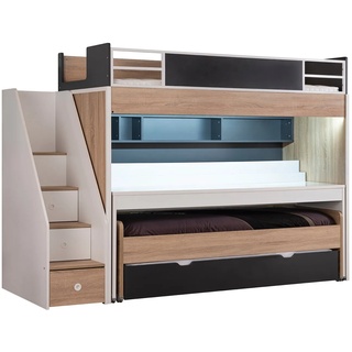 Möbel-Zeit Etagenbett Etagenbett mit Treppe und Schreibtisch City