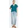 Klassische Bluse V-Ausschnitt Deep Lagoon 36