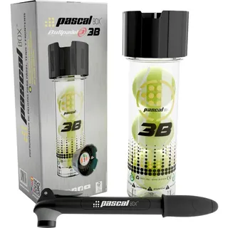 Pascal Box - Druckluft-Padelbälle mit Pumpe | Padel-Zubehör | Zubehör für Padelbälle und Tennisbälle | Druckboot Padelbälle | Komplettes Set mit Gleitmittel