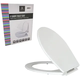 KARAN KING Ultrasoft Close Weiß WC-Sitz – Standard O-Form, einfache Installation, schnelle Reinigung, Premium-Komfort, Badezimmer-Armatur, kratzfest, Sitzbezug, universelle Passform