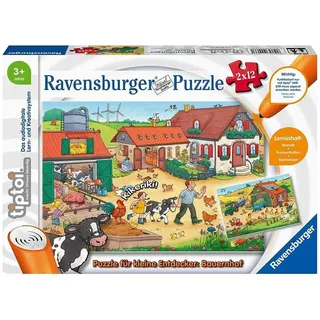 RAVENSBURGER 66 tiptoi® Puzzle für kleine Entdecker: Bauernhof
