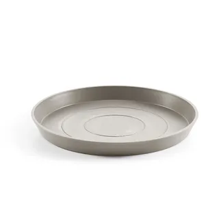 ECOPOTS Untersetzer für Blumentopf Amsterdam Braun Grau-Durchmesser Ø Außen 60cm/Innen 46cm rund groß-Unterteller für Pflanzentopf Recycling Kunststoff-Topfuntersetzer Outdoor, Taupe,ECO-SM-SAM.60.TA