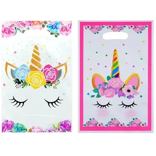 Reccisokz 40-teilige Einhorn-Geschenktüte Party-Geschenktüte für Geburtstags-Babyparty-Party-Events (E)
