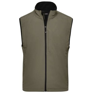 Men's Softshell Vest Trendige Weste aus Softshell braun/grün/oliv, Gr. XL
