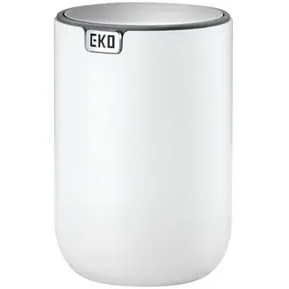 Tischabfalleimer EKO Fandy 2 weiß 1,5 L hochwertiger, kleiner Mülleimer mit Schwingdeckel