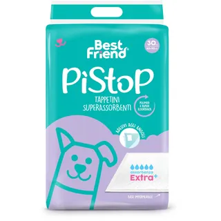 Best Friend PìStoP Extra+ Einwegunterlagen. Extra maximale Saugfähigkeit. Hygienematten für Hunde 60x90cm. Packung 30 Stück Einweg Reißfest und geruchshemmend. Kleine, mittlere und große Hunde