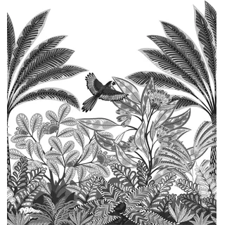 Erismann Fototapete Tropical Dream 250 cm x 280 cm Schwarz