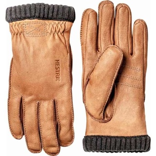 Hestra Deerskin PrimaLoft® Rib Herren Lederhandschuhe (Hellbraun 8 D) Fingerhandschuhe