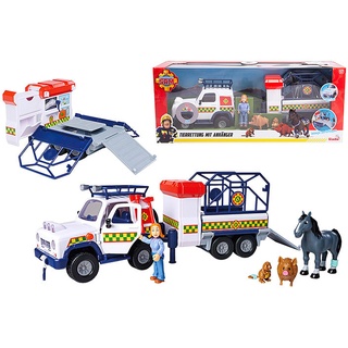 Feuerwehrmann Sam Tierrettungswagen mit Anhänger "Feuerwehrmann" - ab 3 Jahren