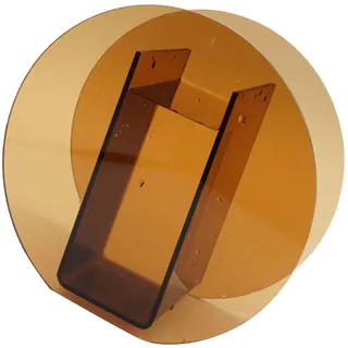 Braune Acrylvase, Transparente Dekovase, Nordische Glasvase, Dekoration Für Büro, Wohnzimmer, Regal, Brauner Kreis