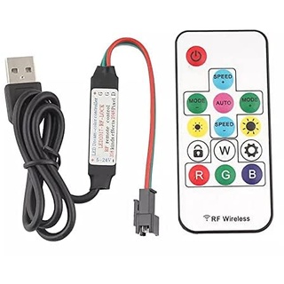 Vrabocry WS2812B WS2811 SK6812 LED Controller RGB Dimmer 5V RF Wireless 3-Pin Jack USB Output WS2812B RGB LED Streifen Fernbedienung