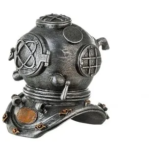Brillibrum Design Steampunk Deko Firgur Taucherhelm Mechanical Skulptur Zahnrad Dekoration Industrial Steam Punk Kunst Figur (Helm/Variante 3)