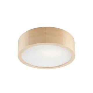 Lamkur Deckenleuchte Eveline kiefer Glas Holz H/L: ca. 8x27 cm E27 1 Brennstellen - Kiefer