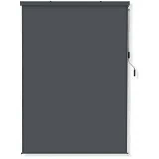 FIVMEN Senkrechtmarkise Außen 180x250 cm Aussenrollo Wetterfest Sonnenschutz mit Handkurbel Sonnenschutzrollo Balkonrollo 180 cm Breit Balkonschutz Balkon Sichtschutz für Terrasse Garten, Anthrazit