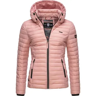 Marikoo leichte Damen Übergangsjacke kurz mitteldick gefütterte Steppjacke mit Kapuze Samtpfote Powder Rose Gr. XS - XS