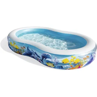 BESTWAY Family Pool Sea Ground Planschbecken 262 x 157 x 46 cm (54118)