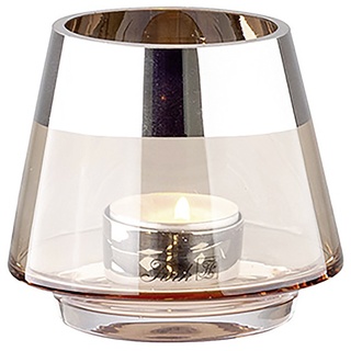Fink Teelichthalter JONA (DH 11x9 cm) DH 11x9 cm beige Windlicht Windlichtglas Teelichtglas - beige