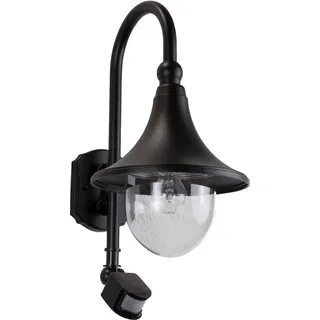 LINDBY Außenwandleuchte Aluminium, Kunststoff 24,5 - 44,2 spritzwassergeschützt schwarz