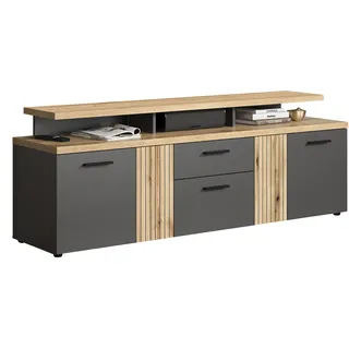 Home Affaire Estepona Lowboard 180 cm Braun Holzwerkstoff/Kunststoff