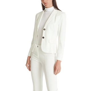 Marc Cain Kurzblazer "Collection Essential" Premium Damenmode Leichter Blazer aus feinem Jersey weiß 7 (46)