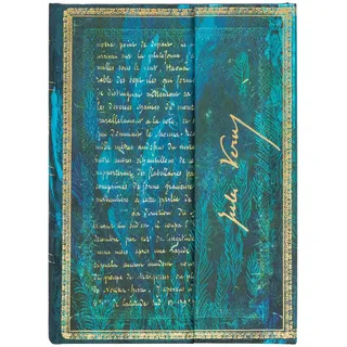 Notizbuch Verne, 20.000 Meilen Midi Liniert: Hardcover mit Klappumschlag