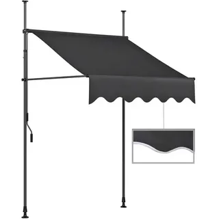 Garden Pleasure Klemmmarkise 200 x 120 cm granit