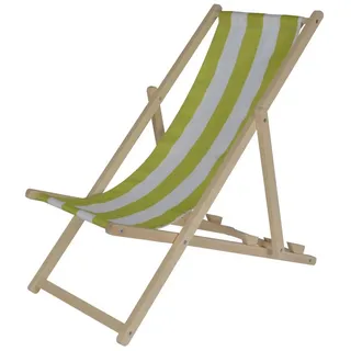 Eichhorn Kinder-Sonnenstuhl 43 x 99 cm grün-weiß gestreift klappbar