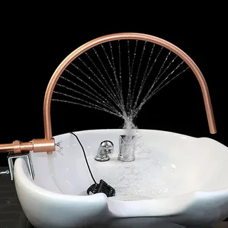 Head Spa, japanische Head Spa-Ausrüstung, Friseursalon-Wasserzirkulationsständer für Shampoo-Schüssel, 180° verstellbare Head Spa-Ausrüstung mit 21 Wasserauslasslöchern, Head Spa Basin Faucet Frame