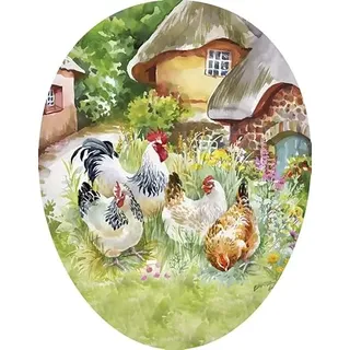 Nestler XXL Osterei zum Befüllen Größe 35 cm Motiv - Landleben - Handgemachte Eier aus Pappe - EIN liebevolles Ostergeschenk