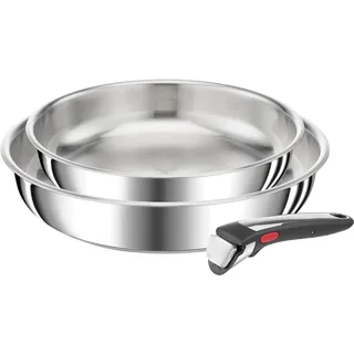 Tefal Ingenio Preference On Set 3-teilig, Edelstahl, stapelbar, Induktion, vielseitig einsetzbar, platzsparend, L9759002