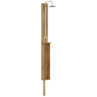 vidaXL Gartendusche Weiß 257 cm