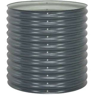 vidaXL Garten-Hochbeet verzinkter Stahl 80 x 80 x 81 cm Grau