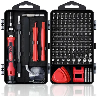 luxuskollektion Schraubendreher Set Feinmechaniker Mini 124in1 103Bit Rot