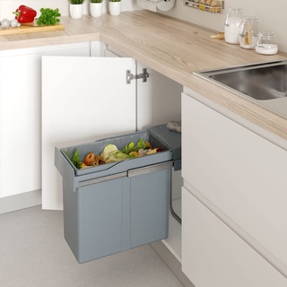 Abnehmbarer Abfalleimer für Küchenschrank, Mindestbreite 300 mm, mit 1 Eimer 30 Liter
