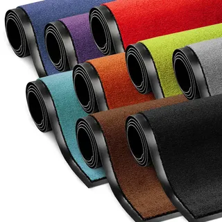etm Schmutzfangmatte ColorLine | Türmatte in vielen Größen | Fußmatte für Innenbereich | Rutschfester Teppich für Flur, Haustür, Eingang, Eingangsbereich, Vorzimmer - Hellgrün 90x120 cm