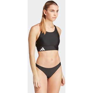 Bustier-Bikini ADIDAS PERFORMANCE "BRANDED BEACH BIKINI" Gr. 44, N-Gr, schwarz-weiß (black, white) Damen Bikini-Sets Ocean Blue