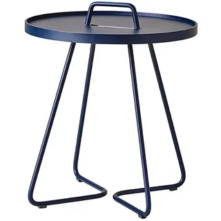 Beistelltische On-the-move Cane-line dunkelblau, Designer Christina Strand, Niels Hvass, 44x54x44 cm